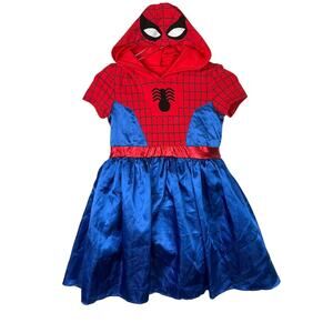 Marvel Spider Man Cosplay Tutu Dress Hooded Costume Girls XL